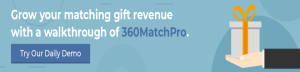 Learn more about 360MatchPro, one of the top Blackbaud integrations.
