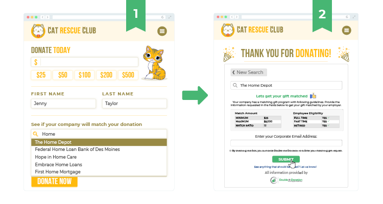 Matching gift auto-submission simplifies workplace giving for companies, employees, and nonprofits.
