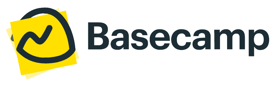 This image of Basecamp’s logo highlights the company’s workplace giving strategies, which include charitable giving stipends for employees.