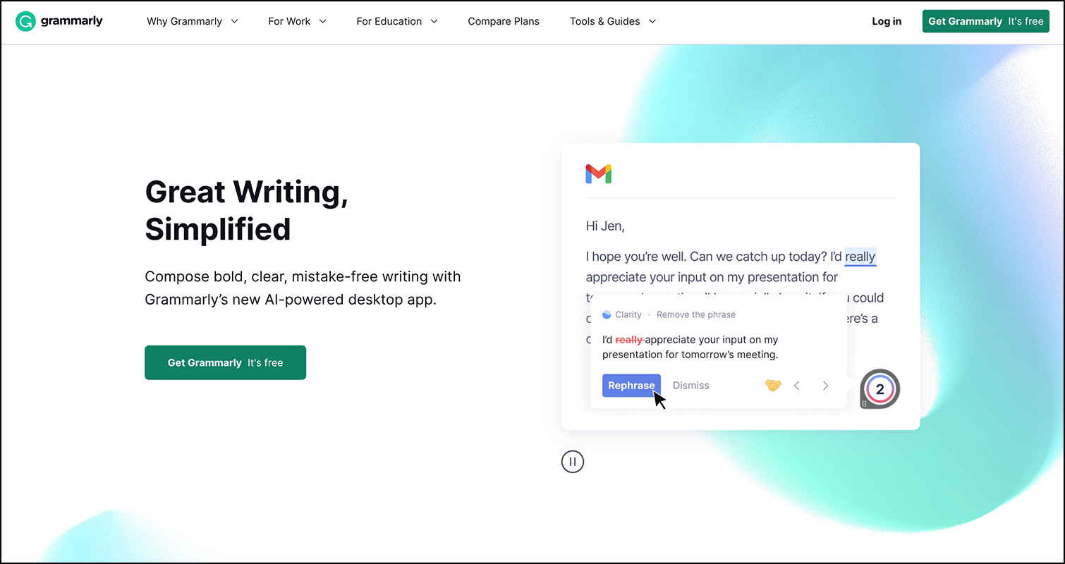 This screenshot of Grammarly’s signup page captures how this free nonprofit marketing tool can improve your online content.