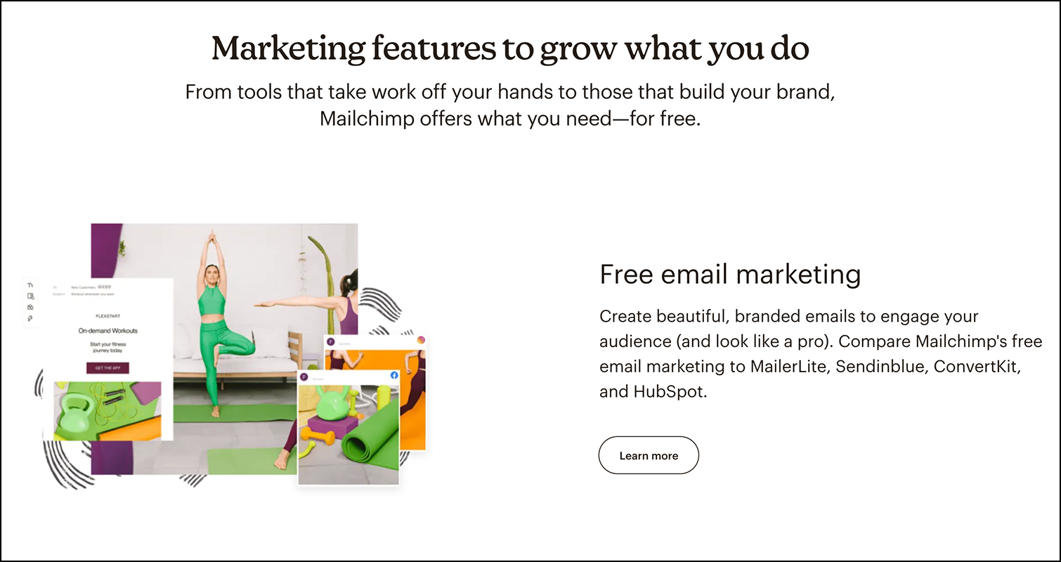 This screenshot illustrates an example of the branded emails your nonprofit can create using Mailchimp as a free nonprofit marketing tool.
