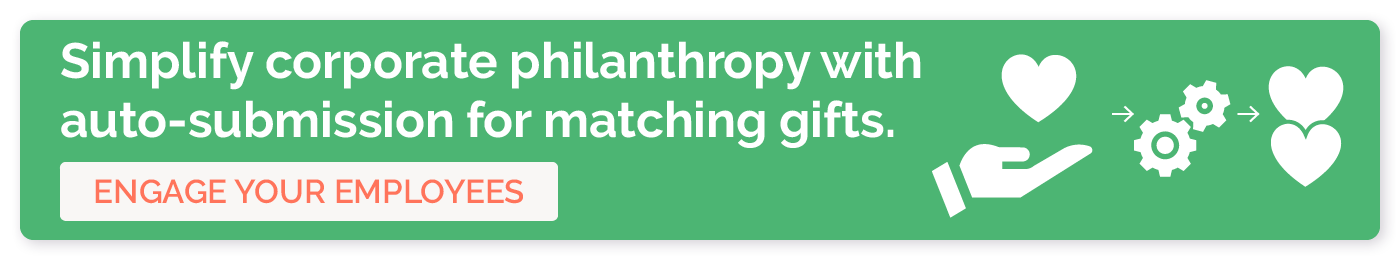 Click to learn more about simplifying corporate philanthropy with auto-submission for matching gifts, increasing employee engagement.