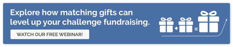 Click through to watch our free webinar on matching gift benefits to learn how matching gifts can boost your challenge gift campaign results.