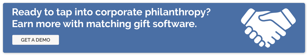Ready to tap into corporate philanthropy? Click this image to demo 360MatchPro and start earning more with matching gift software.