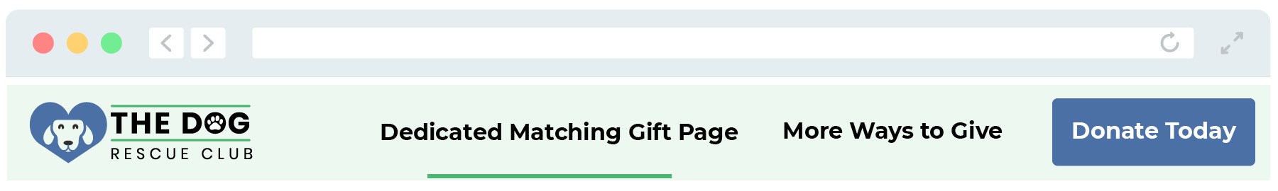 This image shows how to use your navigation bar to market matching gifts. 
