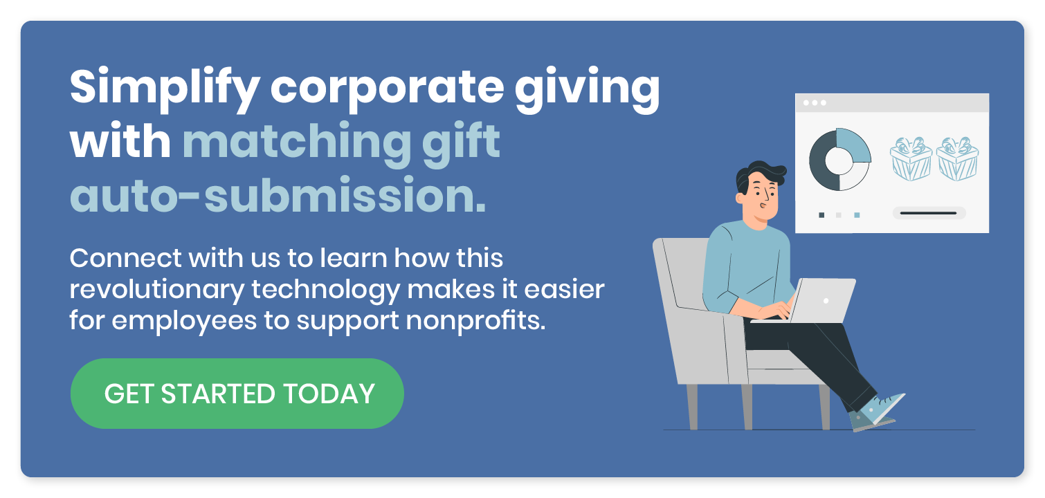 Simplify corporate philanthropy with matching gift auto-submission.
