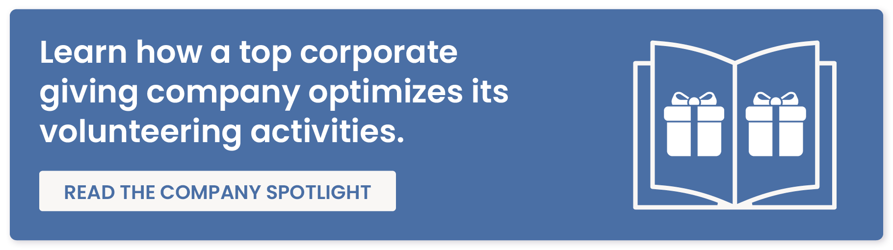 Learn how a top corporate giving company optimizes its volunteering activities. Read the company spotlight.
