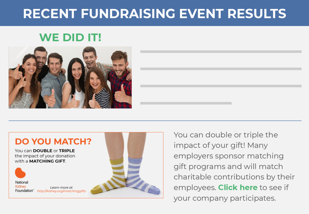 An example of how nonprofits can incorporate matching gift letters into their newsletter.