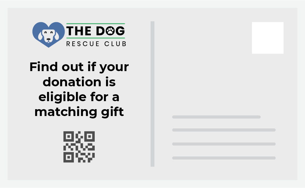 An example of a matching gift letter postcard that nonprofits can create to promote matching gifts.