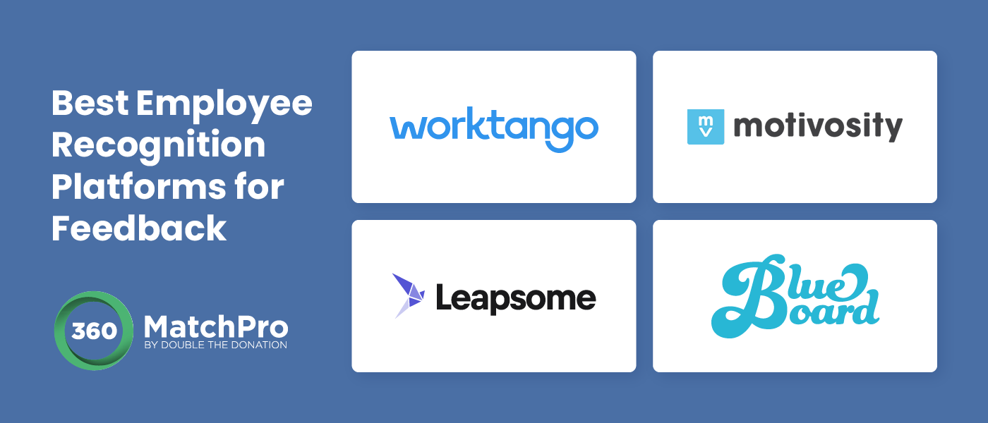 Logos of the best employee recognition platforms for providing specific feedback.