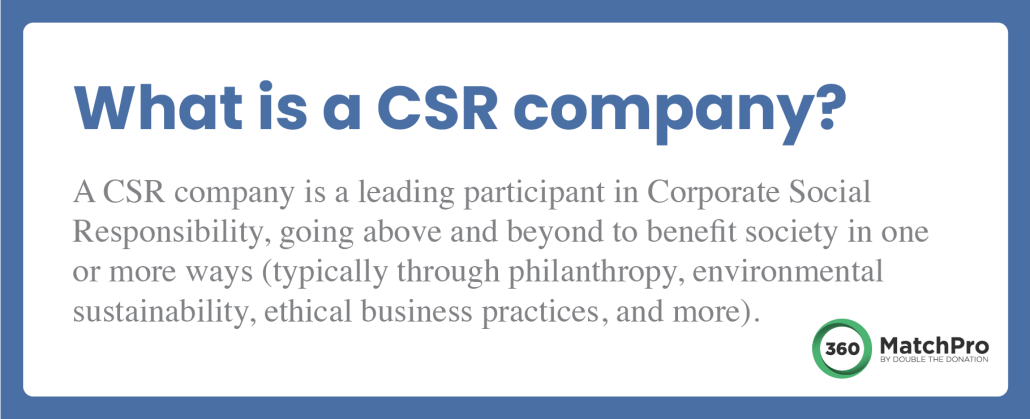 What is a CSR company? Definition