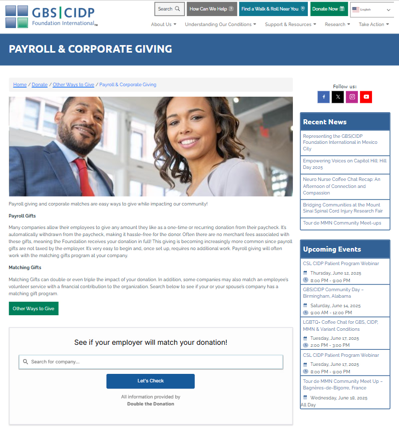 Example of a successful payroll giving promotion