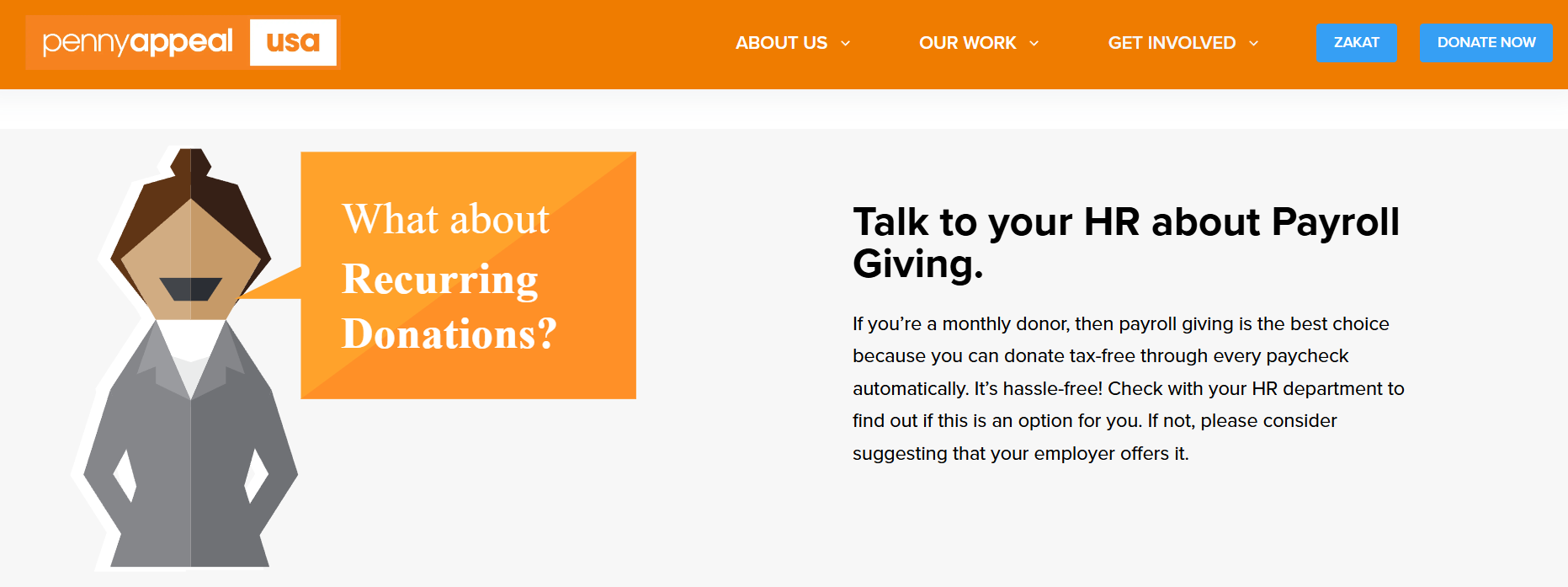 Example of a successful payroll giving promotion