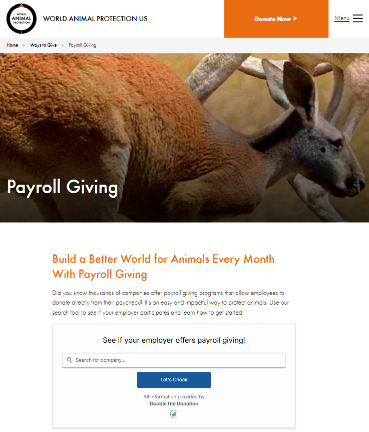 Example of a successful payroll giving promotion