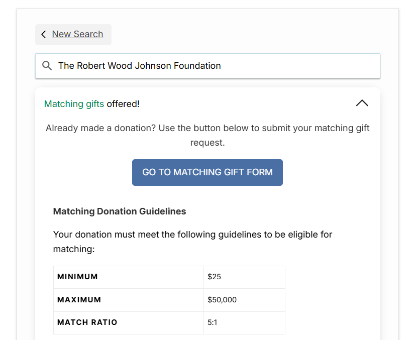 The Robert Wood Johnson Foundation is leading the future of CSR with a 5:1 matching gift program.