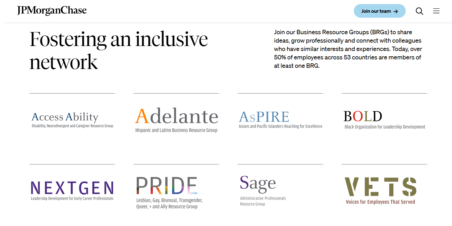 Recruit corporate volunteers by partnering with corporate ERGs, like these from JPMorganChase.